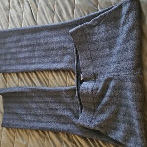Vera Wang Bootcut Gray Herringbone Patterned Pull On Pants